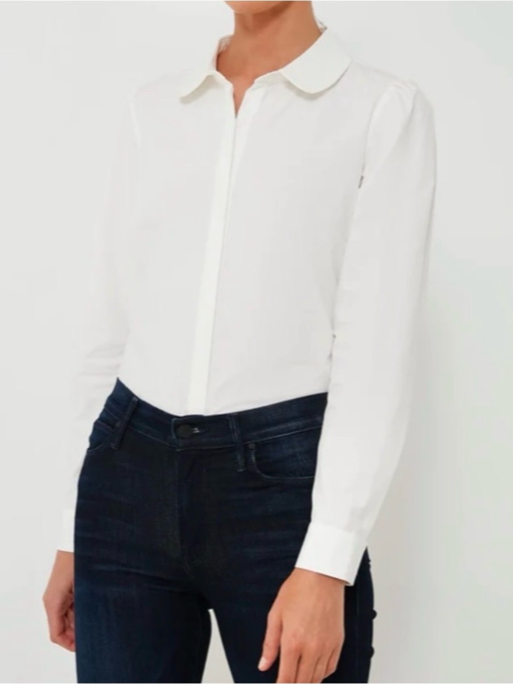 TUCKERNUCK White Cotton Poplin Button Front Shirt